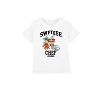 The Muppets Swedish Chef Collegic Kids T-Shirt, White | Size: 5-6 Years The Muppets White 5-6 Years