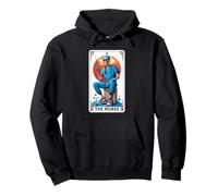 The Murse Male Nurse Funny Skeleton Tarot Card Graphic Pullover Hoodie