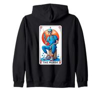 The Murse Male Nurse Funny Skeleton Tarot Card Graphic Zip Hoodie
