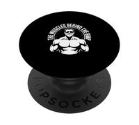 The Muscles Behind The Bump Dad Fitness Humor PopSockets Adhesive PopGrip
