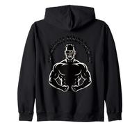 The Muscles Behind The Bump Strong Dad Fitness Zip Hoodie
