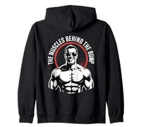 The Muscles Behind The Bump Strong Dad To Be Zip Hoodie