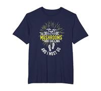 The Mushrooms are Calling Mushroom Hunter T-Shirt, Men's Big and Tall, Navy Blue, 5X Tall