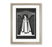 The Music By Samuel De Mesquita Classic Painting Framed Print | A4 Oak Framed Wall Art | Ready to Hang | Classic Music Picture | Living Room Bedroom Lounge Office