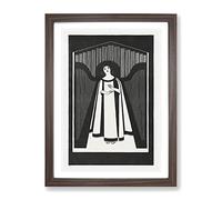 The Music By Samuel De Mesquita Classic Painting Framed Print | A4 Walnut Framed Wall Art | Ready to Hang | Classic Music Picture | Living Room Bedroom Lounge Office