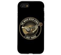 The Music Never Stops I Just Pause Skeleton Guitar Case for iPhone SE (2020) / 7/8