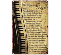 The Musician Prayer Metal Sign Vintage Music Studio Decor Piano Keys Tin Poster Home Club Office Best Gift for Lovers Plaque Wall Decoration 8x12 Inch