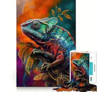 The Mutable Chameleon Teenagers 1000 Piece Jigsaw Puzzle Memory Gain Light Relax Design Assembly Wall Art Decor (38x52cm)