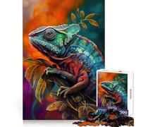 The Mutable Chameleon Teenagers 1000 Piece Jigsaw Puzzle Memory Gain Light Relax Design Assembly Wall Art Decor (38x52cm)