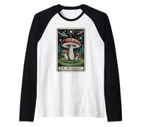 The Mycologist Tarot Card Cottagecore Mushroom Lover Raglan Baseball Tee