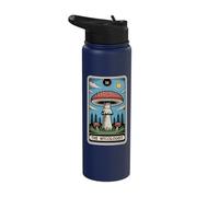 The Mycologist Tarot Card Mycology Forager Mushroom Stainless Steel Insulated Water Bottle