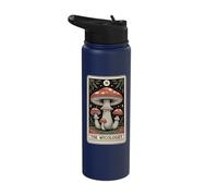 The Mycologist Tarot Card Mycology Forager Mushroom Stainless Steel Insulated Water Bottle