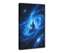 The Mysterious Blue Night Sky of The Cosmic Shiva Canvas Poster Bedroom Decor Landscape Decor Gift 08x12inch(20x30cm)