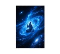 The Mysterious Blue Night Sky of The Cosmic Shiva Canvas Poster Bedroom Decor Landscape Decor Gift 20x30inch(50x75cm)