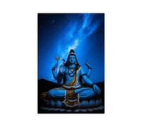 The Mysterious Blue Night Sky of The Cosmic Shiva Canvas Poster Wall Art Print Picture Paintings 12x18inch(30x45cm)