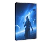The Mysterious Blue Night Sky of The Cosmic Shiva Canvas Poster Wall Art Print Picture Paintings 12x18inch(30x45cm)