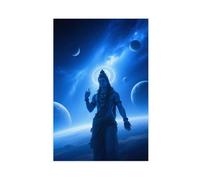 The Mysterious Blue Night Sky of The Cosmic Shiva Canvas Poster Wall Art Print Picture Paintings 20x30inch(50x75cm)