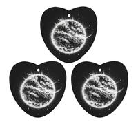 The Mysterious Burning of The Sun Car Air Freshener, 3 Pcs Love form Hanging Air Freshener Cards, Long Lasting Fragrance Scented Cards for Car, Home, Office Black-style