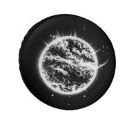 The Mysterious Burning of The Sun Tire Cover Replacement Tire Cover, 34 Inch Oxford Wheel Protector Travel Accessories Waterproof Dustproof for RV Jeep SUV Camper Truck