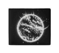 The Mysterious Burning of The Sun Wallet Elegant Leather Wallets with ID Window & 2 Card Slots, Slim Bifold Wallet for Men Women