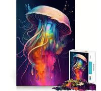 The Mysterious Jellyfish Jigsaw Puzzle for Adults 1000 Pieces Think Smart Toy Home Enjoy Accurate Cut Wall Art Decor (38x52cm)