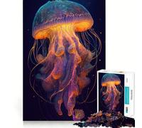 The Mysterious Jellyfish Jigsaw Puzzles 1000 Piece for Adults Mental Logic Toy Peaceful Fun Firm Cut Cherished Gift (38x26cm)