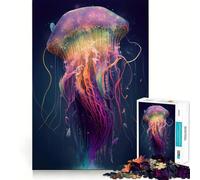 The Mysterious Jellyfish Jigsaw Puzzles 1000 Pieces for Adults Reason Skill Toy Calm Relax Exact Cut Heartfelt Gift (50x75cm)