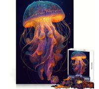 The Mysterious Jellyfish Jigsaw Puzzles for Teenagers 1000 Piece Pure Logic Toy Quiet Calm Clean Cut Wall Art Decor (50x75cm)