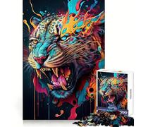 The Mysterious Leopard 1000 Piece Jigsaws for Teenagers Puzzle Mind Challenge Toy Calm Pastime Precise Cut Lovely Gift (38x52cm)