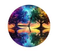 The Mysterious Tree Of Life Home Decorative Wall Clock, 10 Inch Silent Wall Clock Battery Operated For Bedroom Kitchen Living Room Office