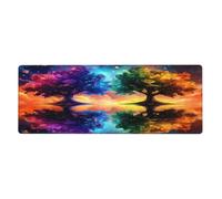 The Mysterious Tree Of Life Mouse Pad In Big Extended Non-Slip Rubber Base Mousepad With Stitched Edges Gaming Pc Desktop Large Mouse Pad 11.8x31.5