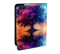 The Mysterious Tree of Life Printed Passport Holder,Travel Pu Leather Passport Cover Case Organiser for Men Women,6.5 Inch