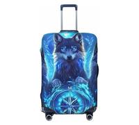 The Mystery Wolf Trio Elastic Travel Luggage Cover Suitcase Protector, Print Suitcase Baggage Cover Anti-Scratch