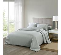 THE MYSTIC LOOM 2 PCS 100% Organic Bamboo Pillowcases Set | 400 TC Bamboo Fabric, Sateen Weave, Luxury Hotel Quality | Super Soft, Breathable & Perfect for Skincare| Gift Box (Silver, 50x75cm)