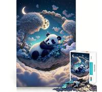 The Mystic Panda 1000 Piece Jigsaw Puzzles for Adults Jigsaw Memory Lift Slow Enjoy Image Assembly Creative Gift (38x52cm)