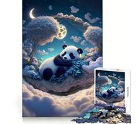 The Mystic Panda Jigsaw Puzzles 1000 Pieces for Adults Memory Boost Warm Time Image Assembly Fine Art Piece (38x26cm)