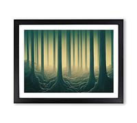 The Mystical Forest H1022 Framed Print for Living Room Bedroom Home Office Décor, Wall Art Picture Ready to Hang, Black A2 Frame (64 x 46 cm)