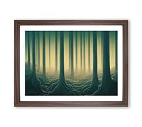 The Mystical Forest H1022 Framed Print for Living Room Bedroom Home Office Décor, Wall Art Picture Ready to Hang, Walnut A2 Frame (64 x 46 cm)