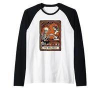 The Nail Tech Tarot Style Skeleton Manicure Artist Raglan Baseball Tee