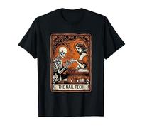 The Nail Tech Tarot Style Skeleton Manicure Artist T-Shirt