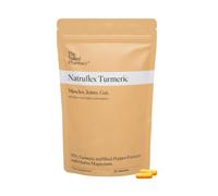 The Naked Pharmacy Natruflex Turmeric Supplement for Joint & Muscle Health | Supplements with Natural Turmeric & Black Pepper for Aiding Sports Performance | Vegan | No Additives | 30 Capsules
