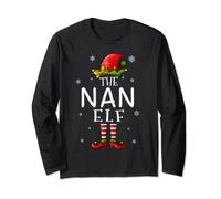 The NAN Elf Funny Grandma Xmas Groupe Matching Christmas Long Sleeve T-Shirt