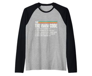 The Nana Code Fun Rules for Grandkids and Nana Love Raglan Baseball Tee
