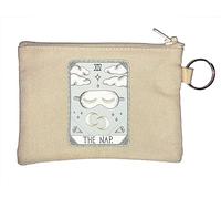 The Nap Funny Tarot Card Parody Key Chain Coin Purse Beige