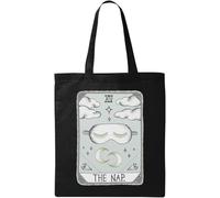 The Nap Funny Tarot Card Parody Natural Ecological Cotton Tote Bag Black