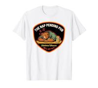 The Nap Pending Pub Funny Sleepy Bear Beer Lover Retirement Value Graphic T-Shirt, Men, White, L