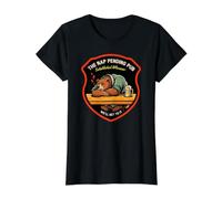 The Nap Pending Pub Funny Sleepy Bear Beer Lover Retirement Value Graphic T-Shirt, Women, Black, M