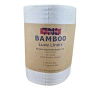 The Nappy Lady Bamboo Luxe Disposable Nappy Liners, Roll of 200, 19x30 cm | Large size breathable paper liners suitable for all cloth nappies