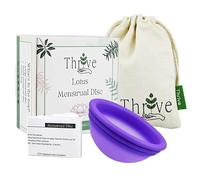 The Nappy Lady Lotus Menstrual Disc Set, 2 Sizes, Medical-Grade Silicone, 10-Hour Wear (Purple)