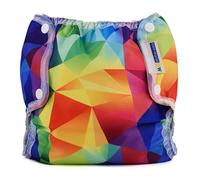 The Nappy Lady Mother-Ease Airflow Wrap, Waterproof Nappy Cover, Side-Popper Fastening, Floral Pattern (Prism, XS)